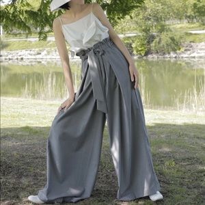 White and grey  top and bottom set.